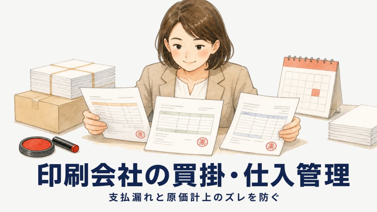 印刷会社の買掛・仕入管理|支払漏れと原価計上のズレを防ぐ【2026年版】