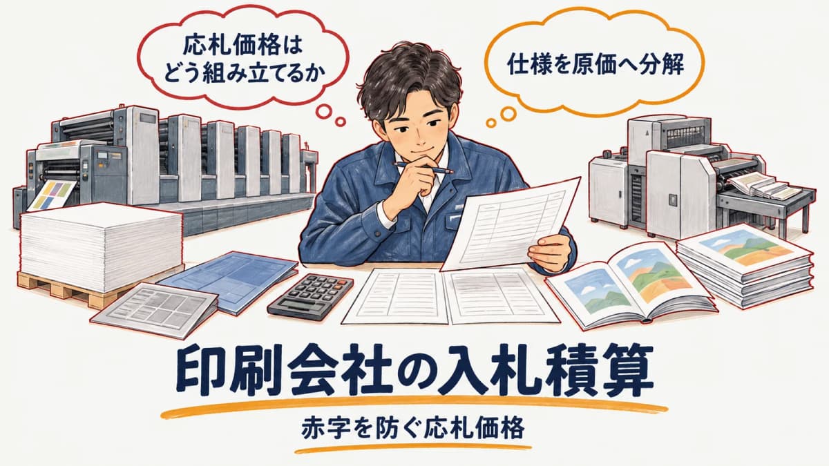 印刷会社の入札積算|印刷製本費から赤字を防ぐ応札価格の組み立て方