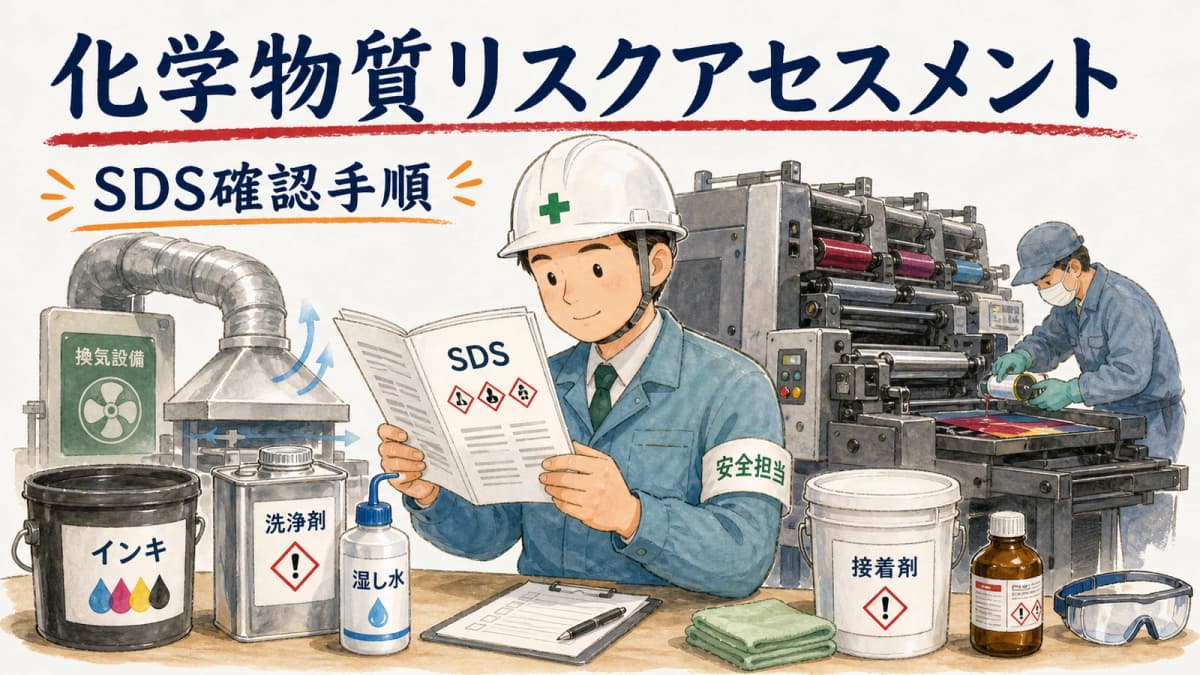 印刷業の化学物質リスクアセスメント|SDS確認手順【2026年版】