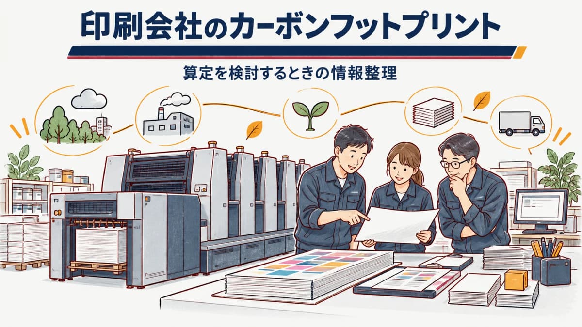 印刷会社のカーボンフットプリント|算定を検討するときの情報整理