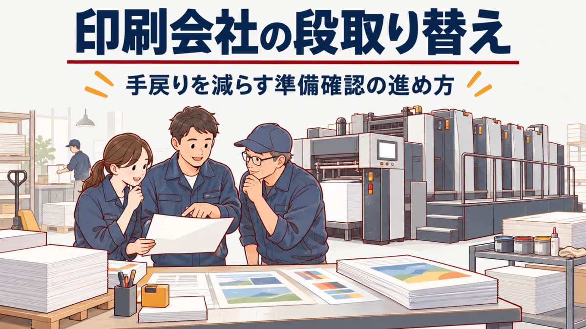 印刷会社の段取り替え|手戻りを減らす準備確認の進め方