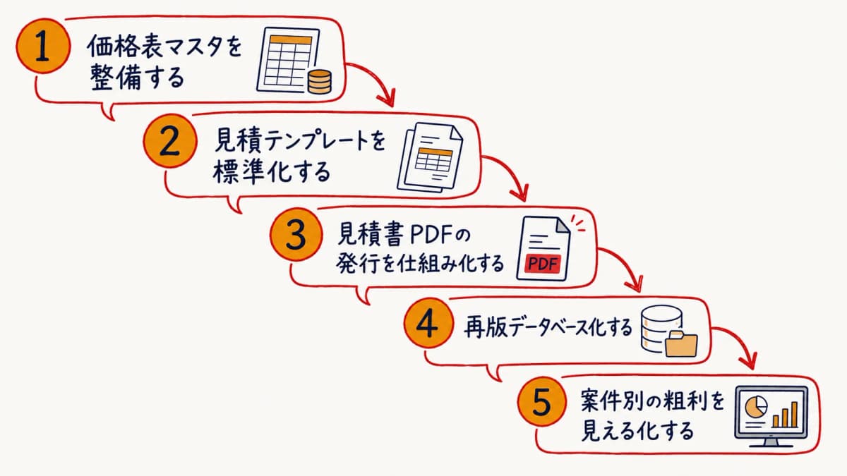 価格表マスタ整備から粗利見える化までの効率化5ステップ