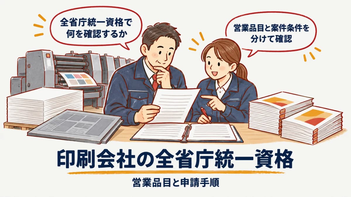 印刷会社の全省庁統一資格|印刷の営業品目と申請手順【2026年版】