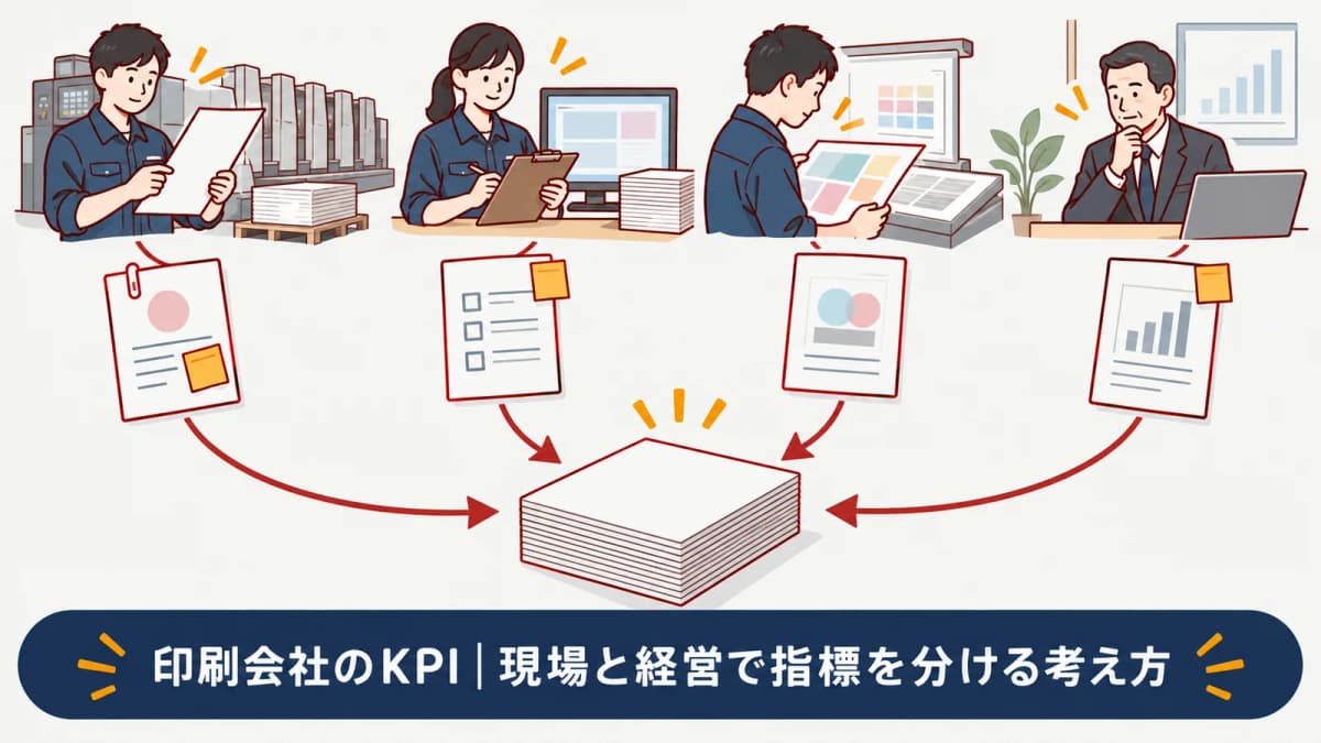 指標を更新する人と確認の流れを示す図