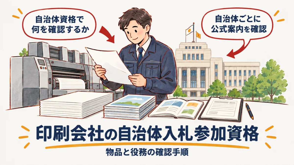印刷会社の自治体入札参加資格|物品・役務登録の確認手順【2026年版】