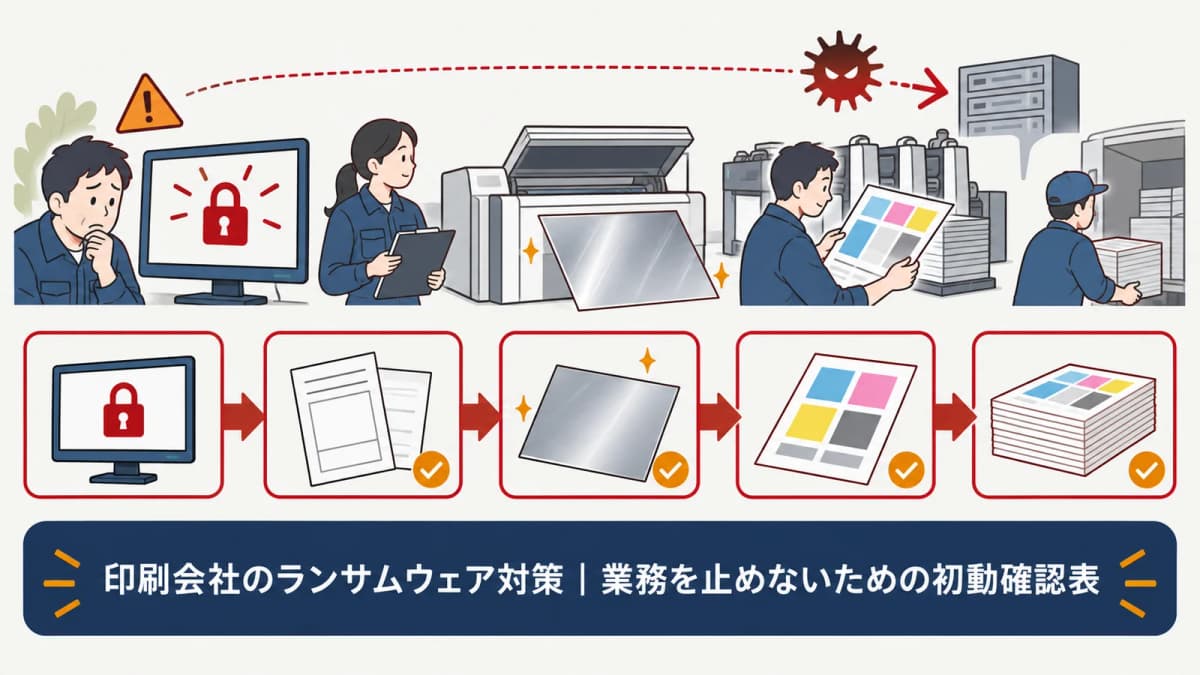 止める業務と継続を確認する業務を分ける図