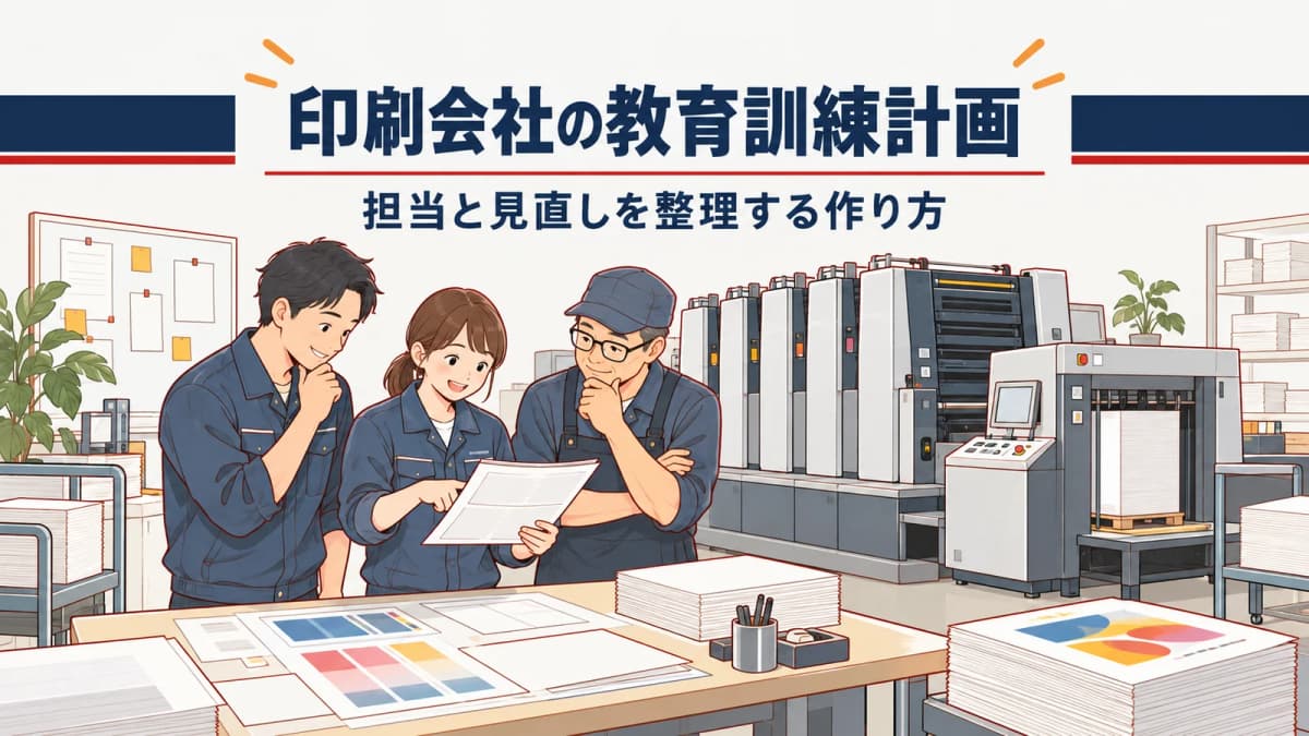印刷会社の教育訓練計画|担当と見直しを整理する作り方