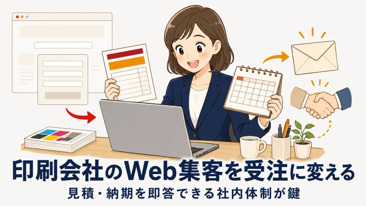 印刷会社のホームページ・Web集客活用ガイド|受注につなげる体制【2026年版】