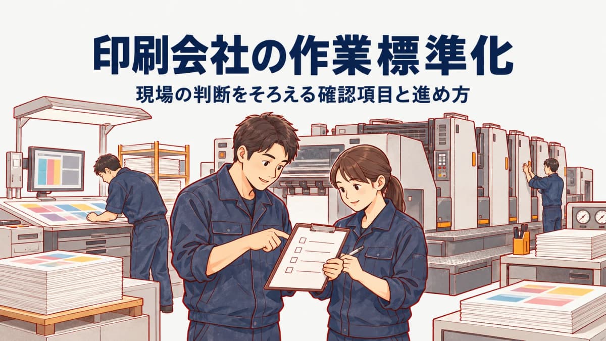 印刷会社の作業標準化|現場の判断をそろえる確認項目と進め方