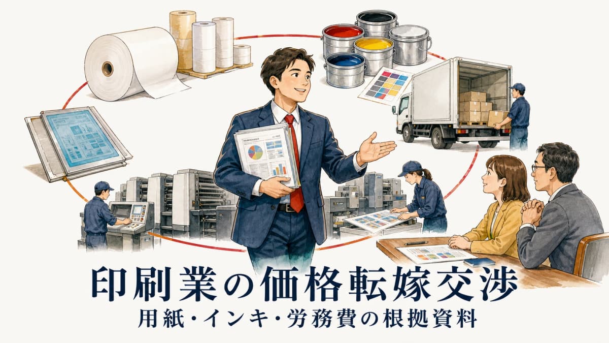 印刷業の価格転嫁交渉|用紙・インキ・労務費の根拠資料【2026年版】