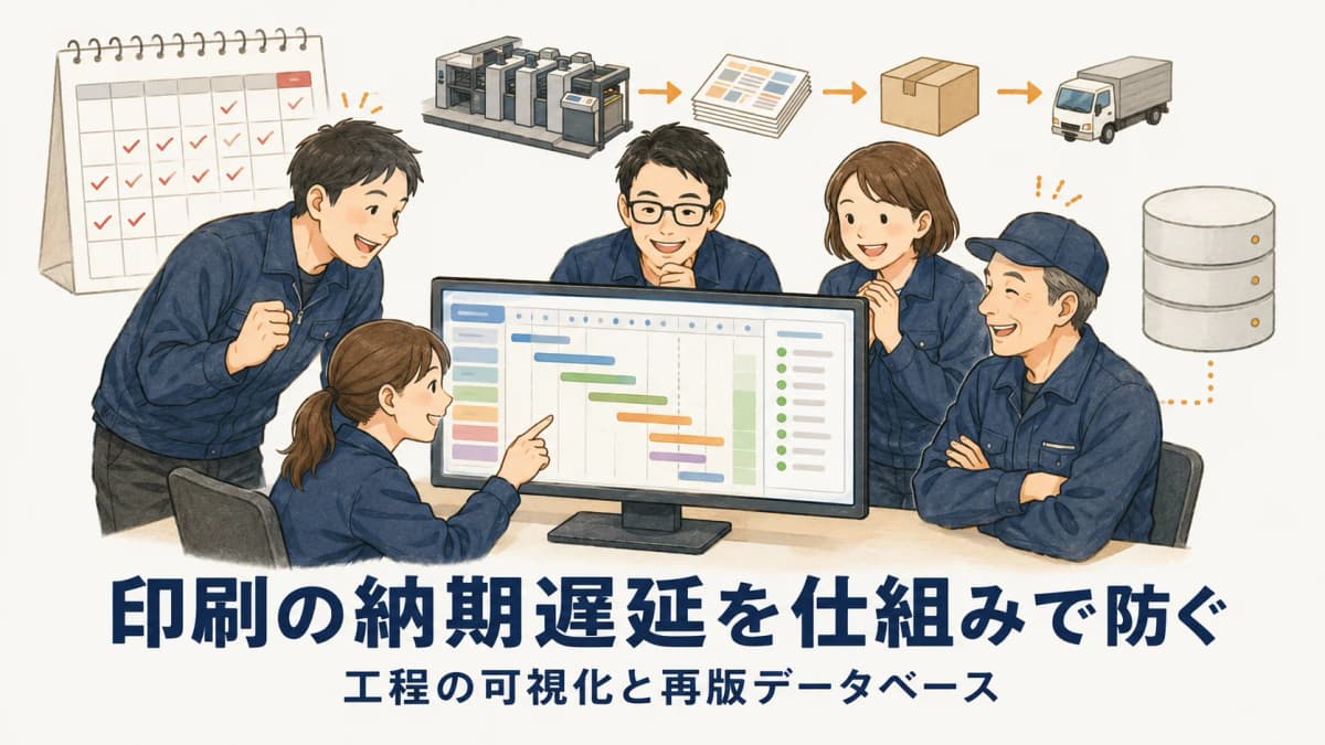 印刷の納期管理|遅延・トラブルを工程の仕組みで防ぐ実践ガイド【2026年版】
