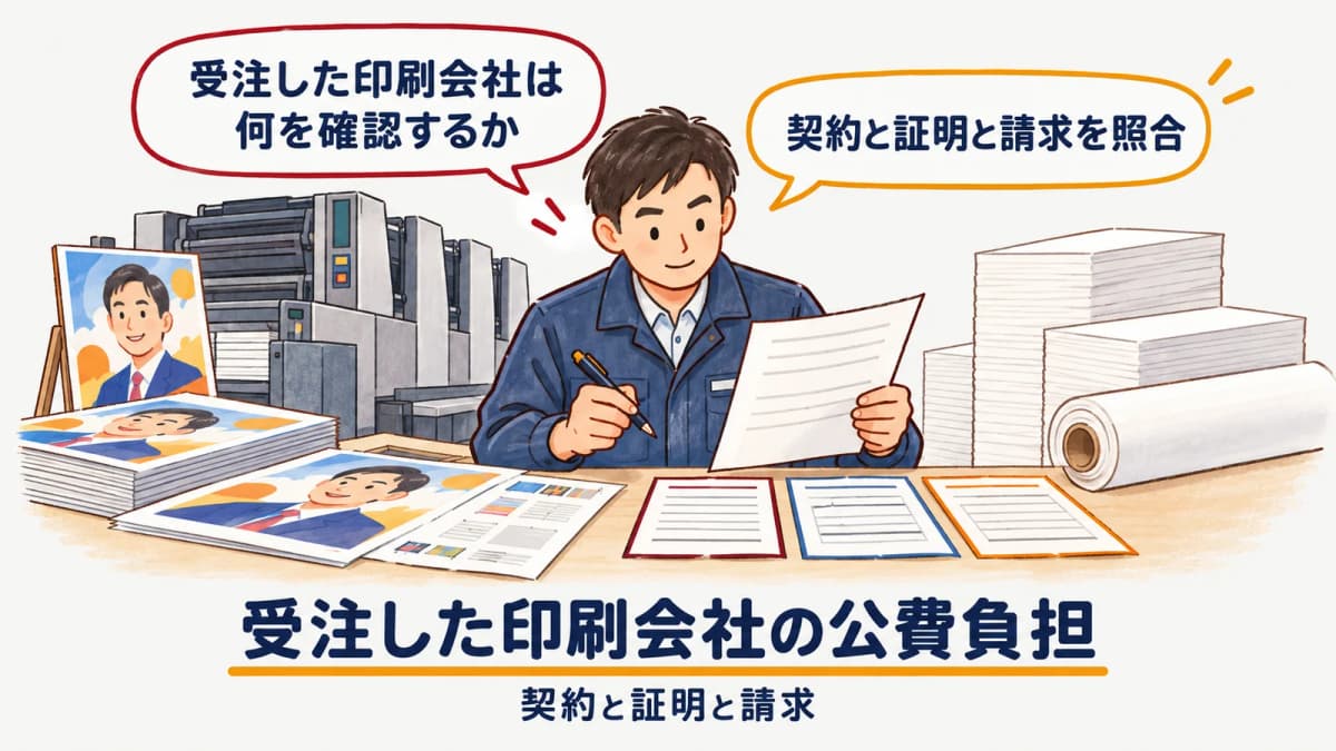 選挙ポスターを受注した印刷会社の公費負担|契約・証明・請求手順