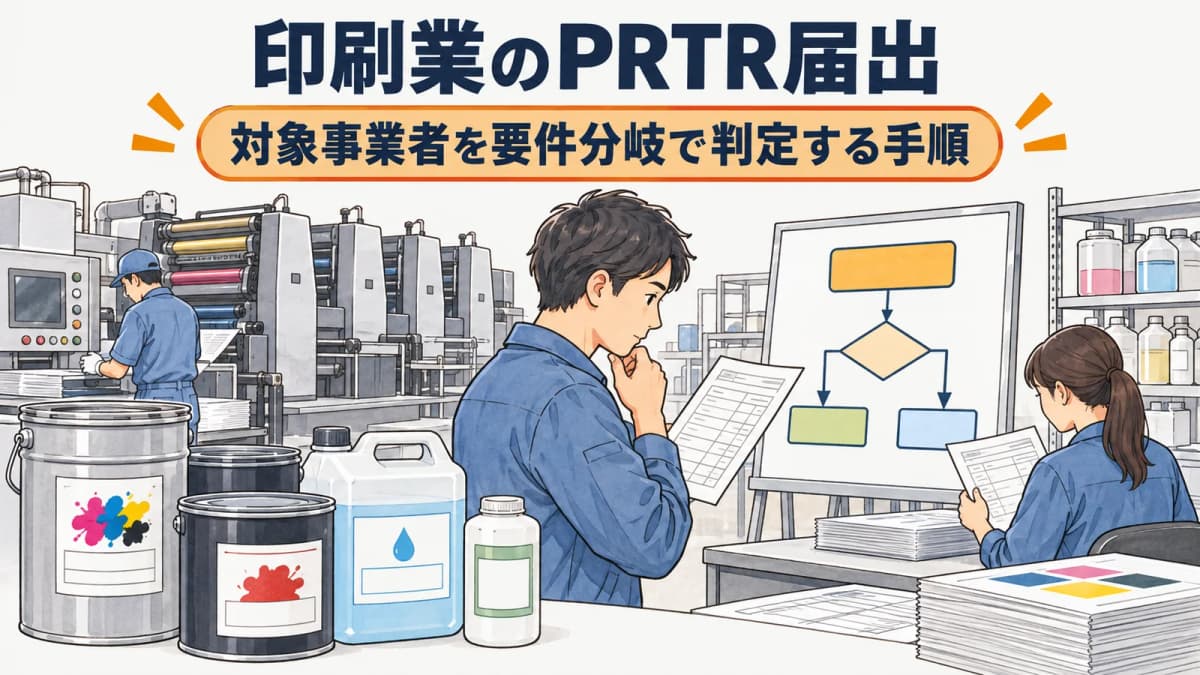 印刷業のPRTR届出|対象事業者を要件分岐で判定する手順