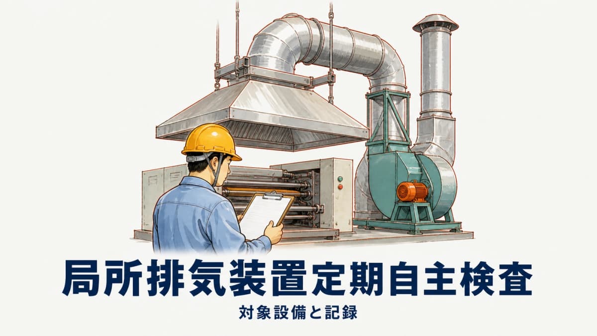 印刷工場の局所排気装置定期自主検査|対象設備と記録【2026年版】