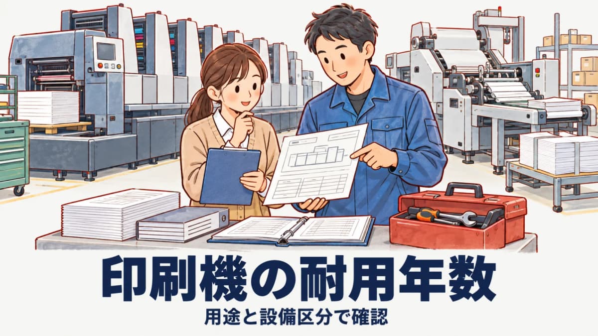印刷機の耐用年数|複合機との違いと設備区分早見表