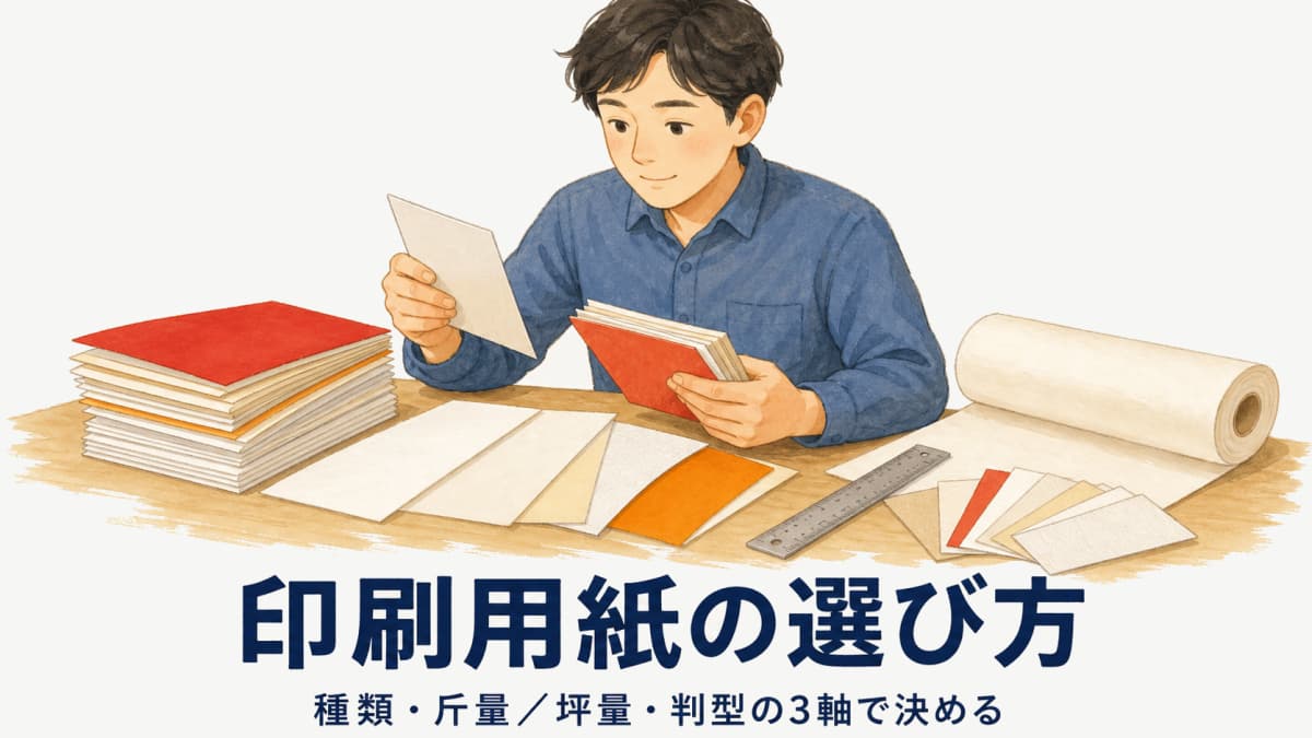 印刷用紙の種類と選び方 完全ガイド|斤量・判型・坪量の基礎【2026年版】