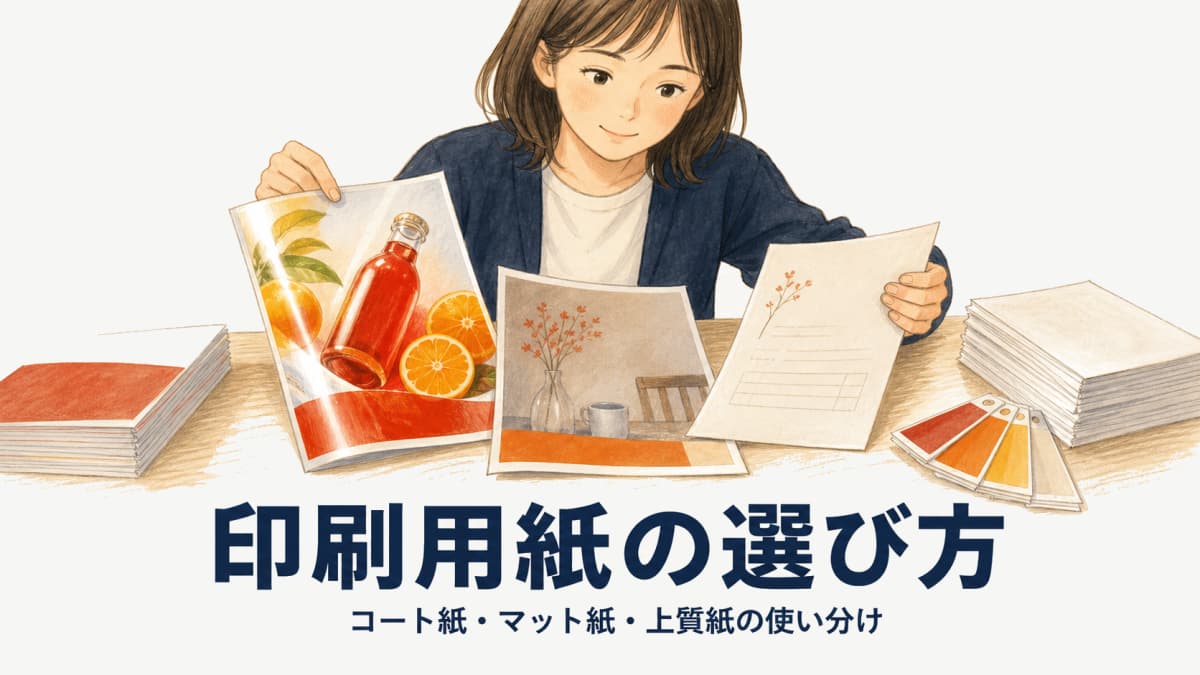 印刷用紙の種類と選び方|コート紙・マット紙・上質紙の使い分け【2026年版】