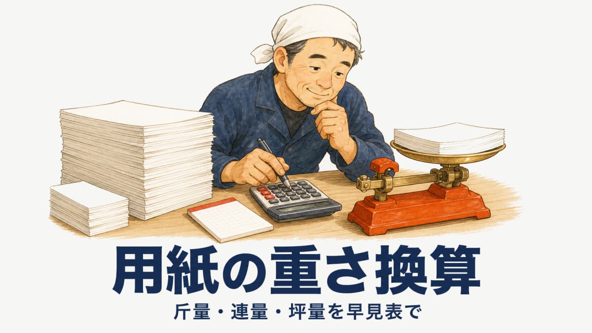 斤量・連量・坪量の換算と計算方法|早見表つき【2026年版】