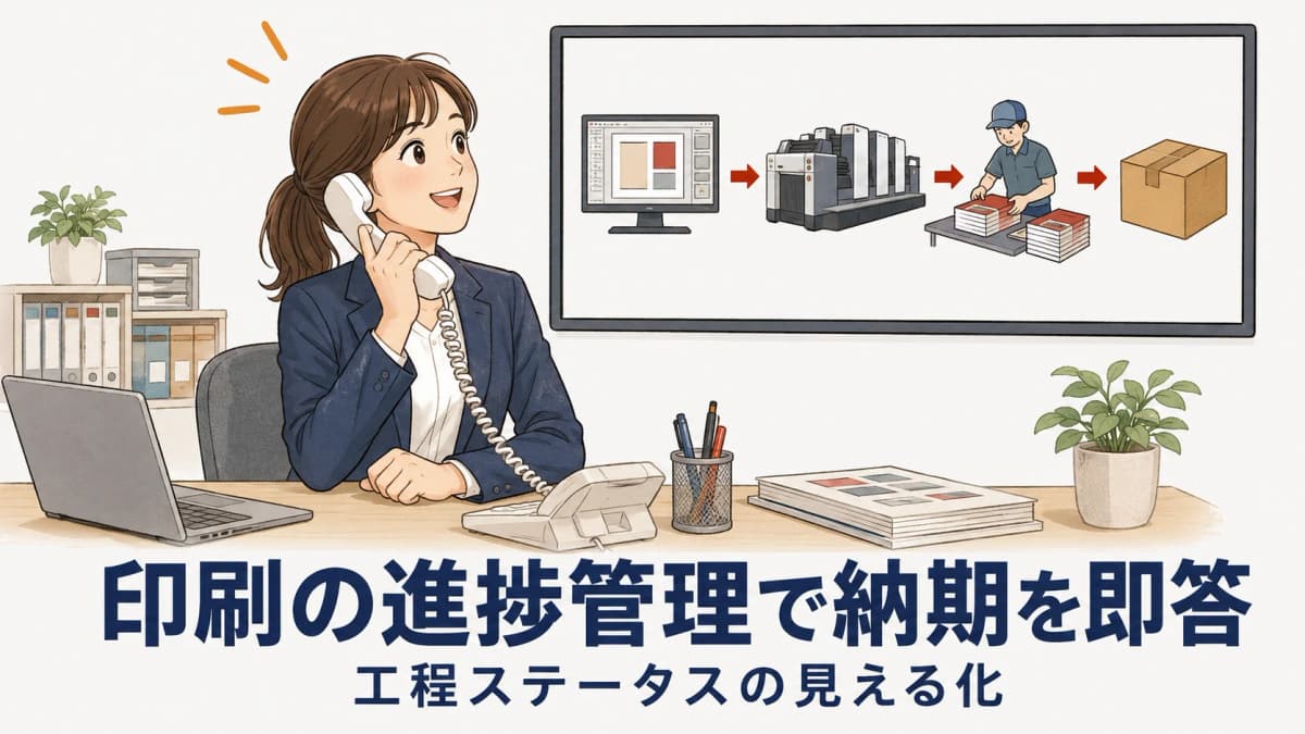 印刷の進捗管理で納期を即答する|工程見える化の始め方【2026年版】