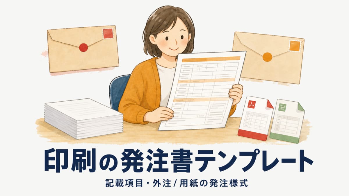 印刷の発注書の書き方とテンプレート|記載項目・外注/用紙の発注様式【2026年版】