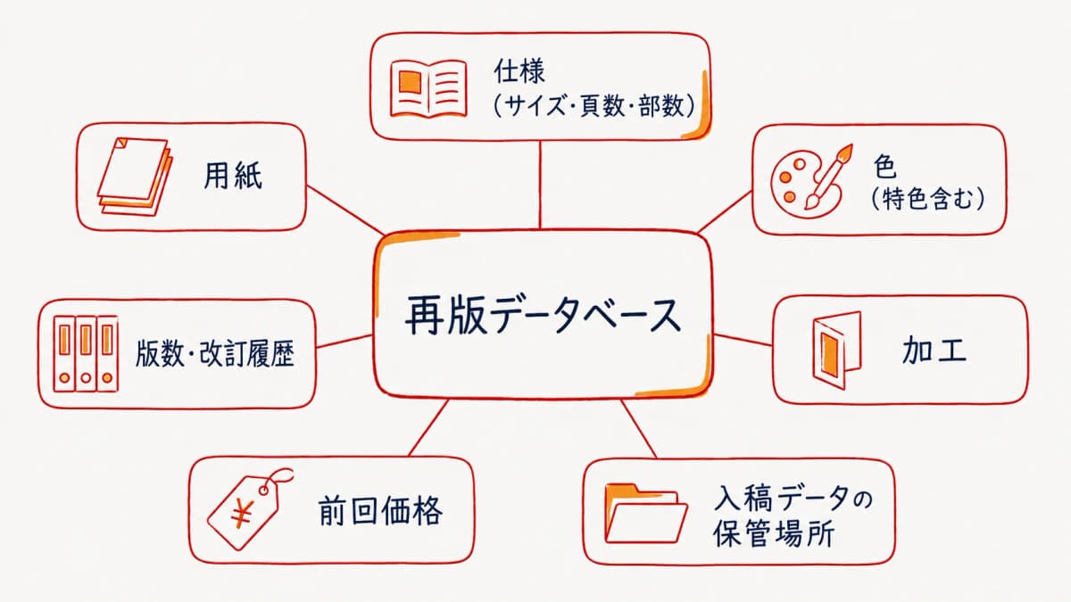 再版データベースが保持する情報の全体像を示した図
