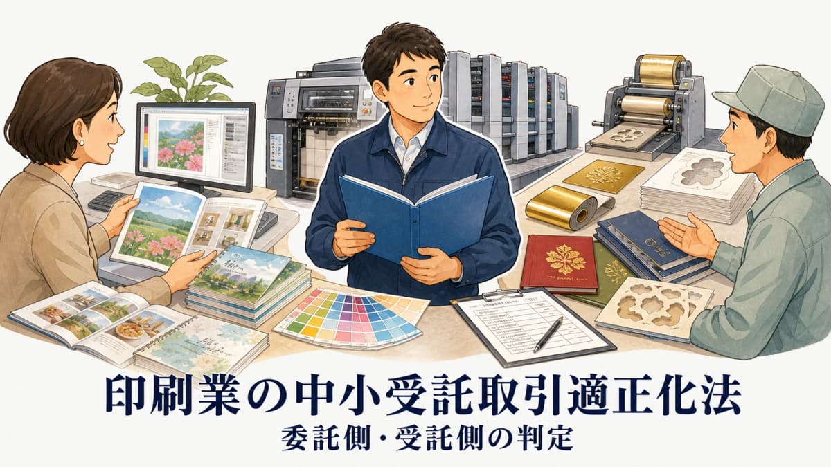 印刷業の中小受託取引適正化法|委託側・受託側の判定【2026年版】