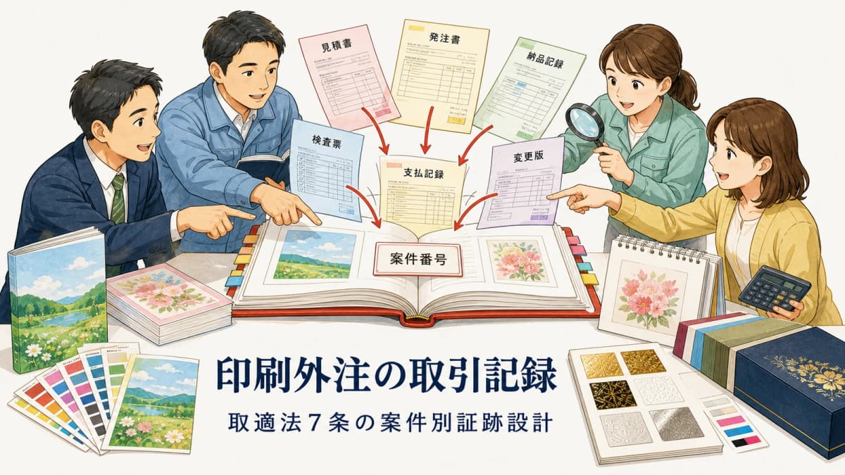 印刷外注の取引記録|取適法7条の案件別証跡設計【2026年版】