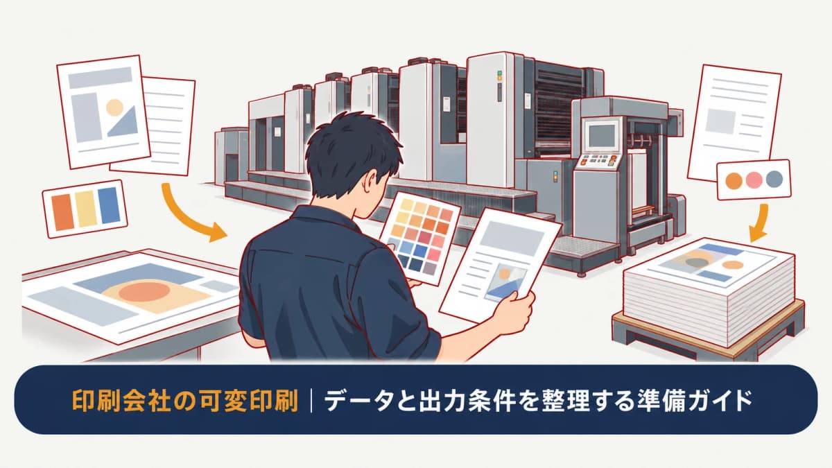 データ項目と印刷物での役割を分ける図