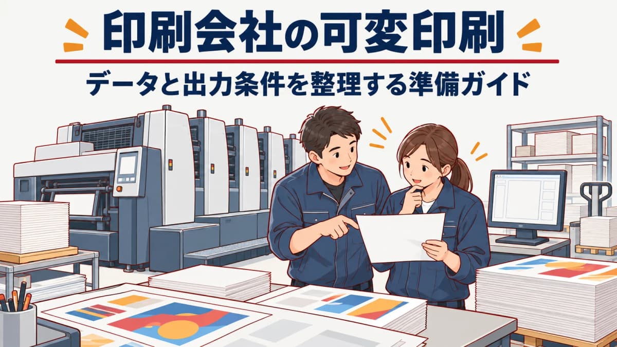 印刷会社の可変印刷|データと出力条件を整理する準備ガイド