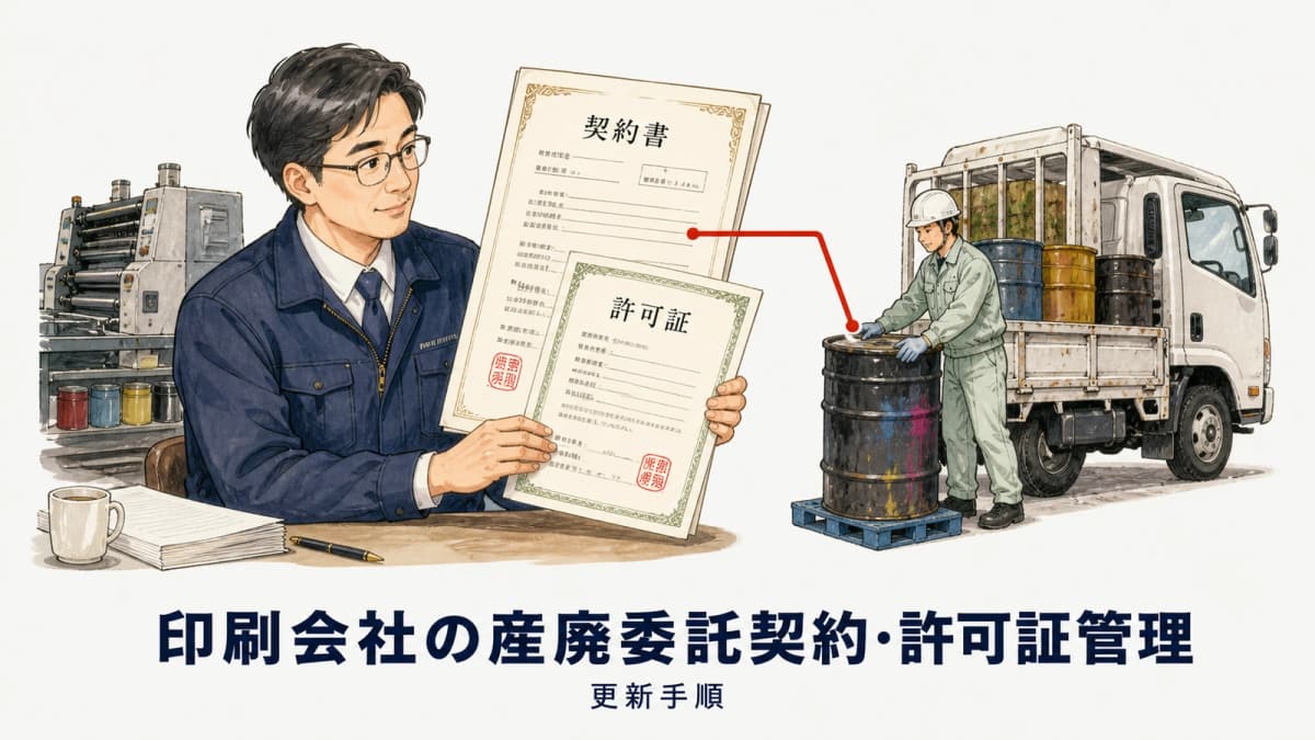 印刷会社の産廃委託契約・許可証管理|更新手順【2026年版】