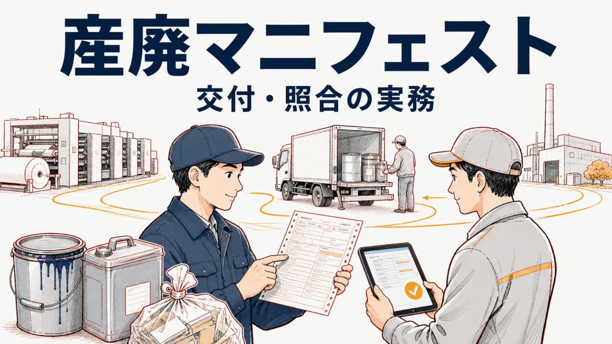 印刷会社の産廃マニフェスト|交付・照合の実務【2026年版】