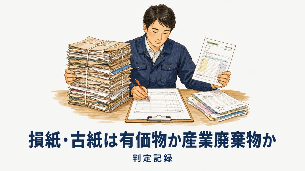 損紙・古紙は有価物か産業廃棄物か|判定記録【2026年版】
